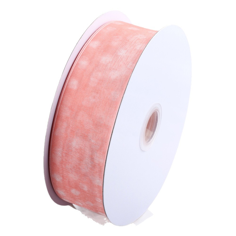Dingxin Webbing, plum blossom yarn wholesale, edge printing and dyeing, plum blossom ribbons, diy hair accessories, bouquets, bows, accessories, gift boxes, packaging ribbons Item Picture