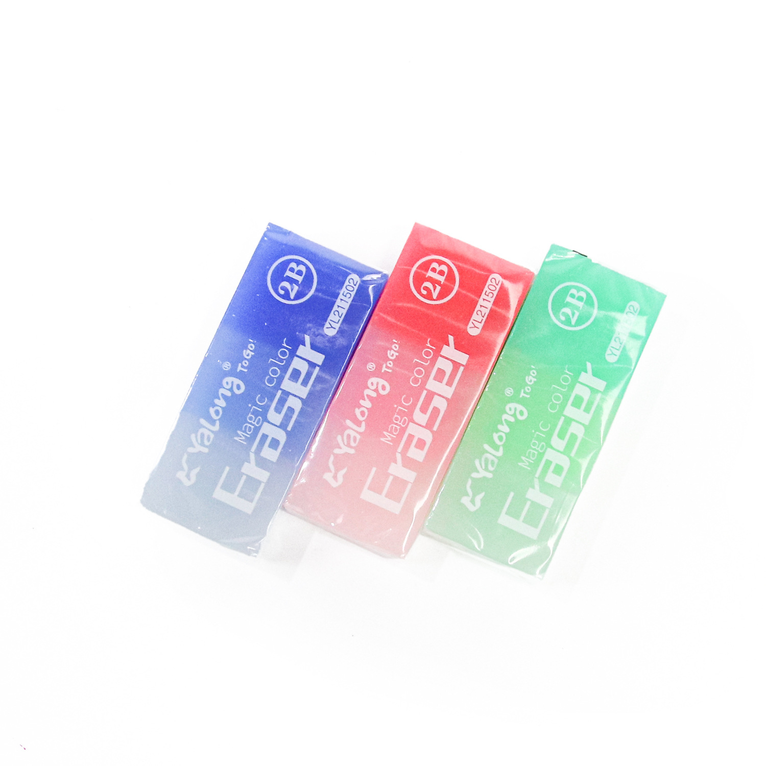 YALONG wholesale new high-end office supplies, 30 pieces per set of classic children's pencils and erasers in three colors Specification image
