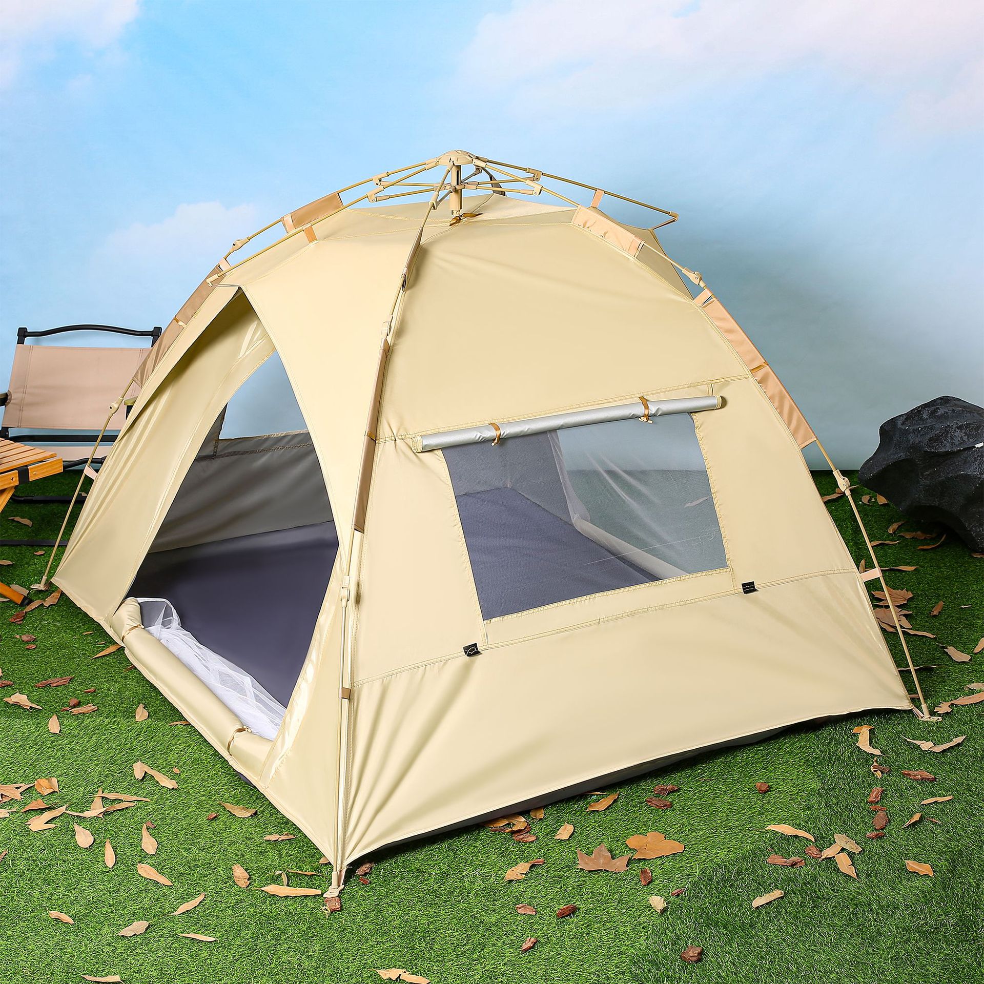 Wholesale outdoor camping tents, automatic tents, cross-border quick-opening tents, beach sunshade tents, gift manufacturers details Picture