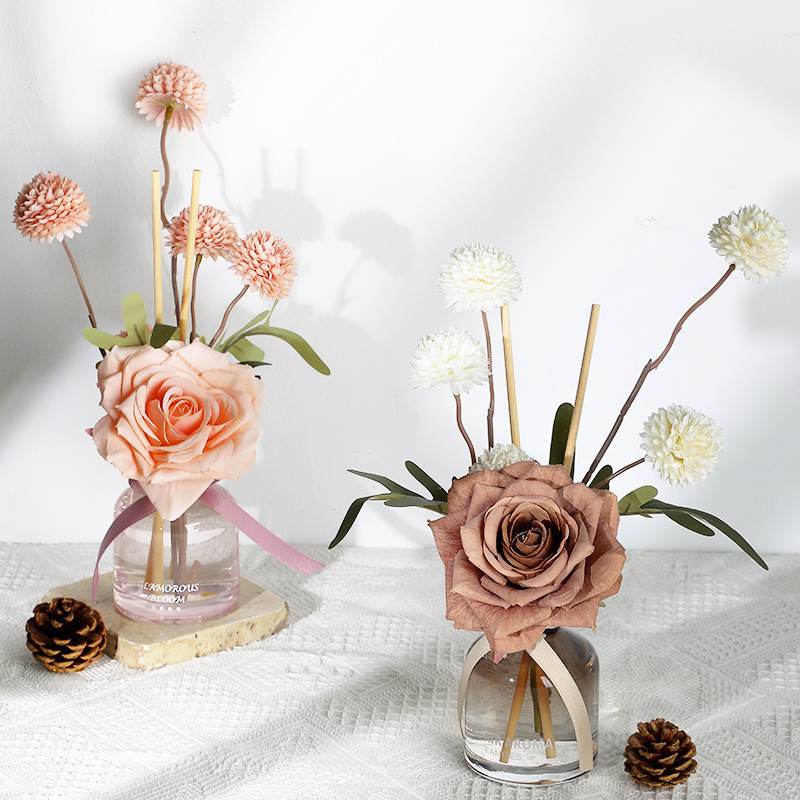 Acrylic ecological bottle, floral art piece, home decoration, bamboo and cypress potted plant vase