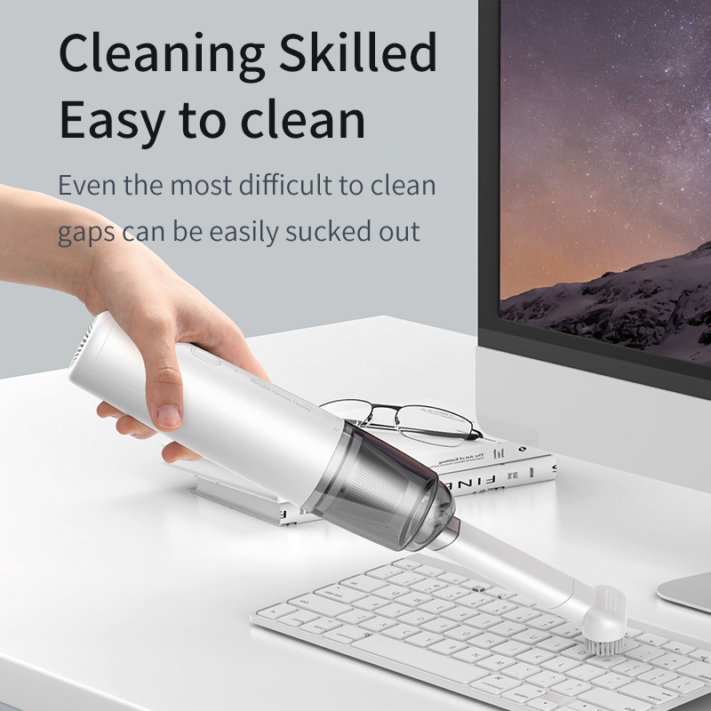 Mini portable car vacuum cleaner, suitable for both home and car use, high-power wireless charging handheld powerful vacuum cleaner Specification image