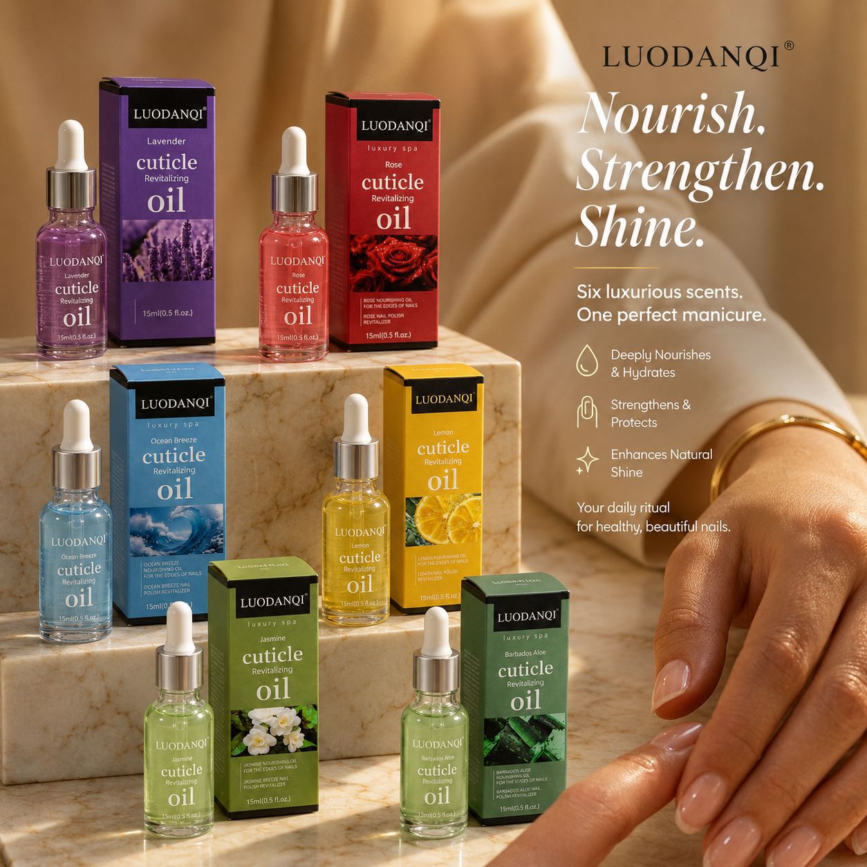 New nutritious oil, 6 kinds of scented nail care oil, exfoliating and moisturizing nail care, cross-border exclusive supply, factory direct sales details Picture