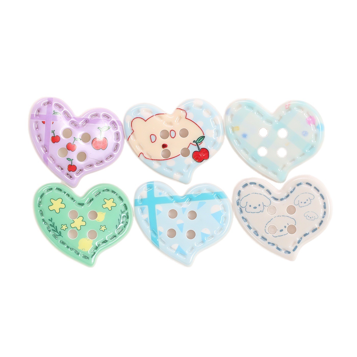 Broche bordado acrílico corazón botones decoraciones holes zapatos bolsos ropa diy decoraciones accesorios al por mayor Item Picture
