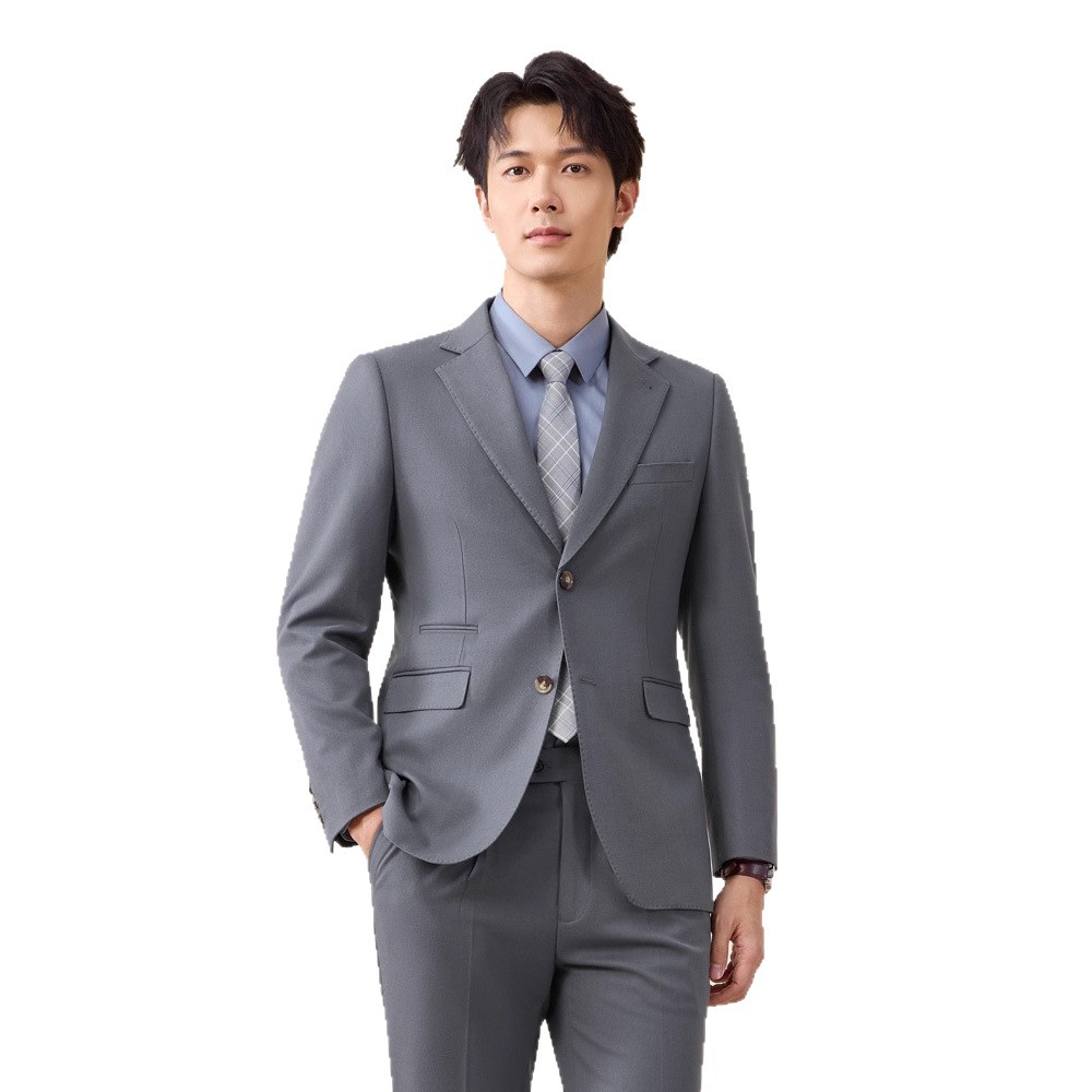 Tian Si Acetic Acid high-end navy blue suit set for men Item Picture