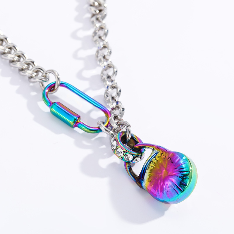 项链/珍珠/天然石项链/珍珠链条女款拼接气质/珍珠项链细节图