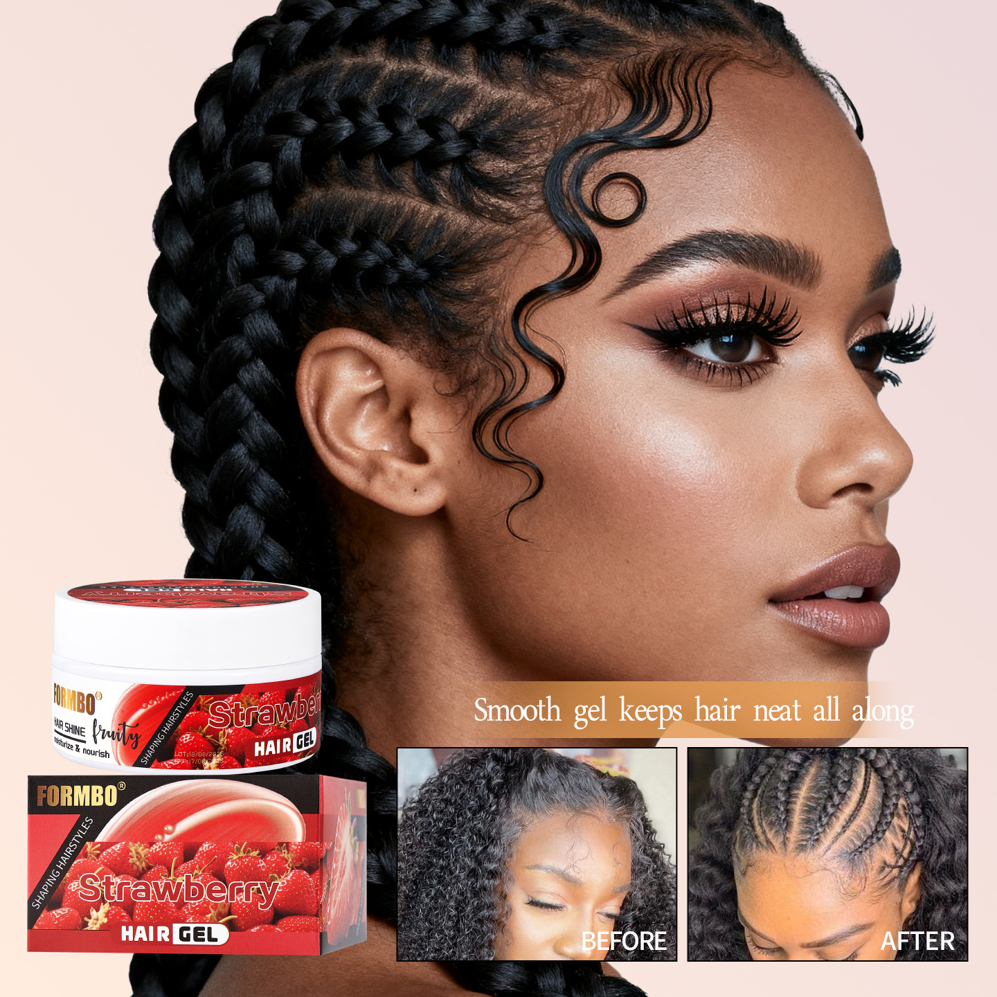 【 Cross-border Exclusive 】FORMBO Fruit Gel Hair Styling, Curling, and Frizzy Mousse Gel Wholesale Application Scenario
