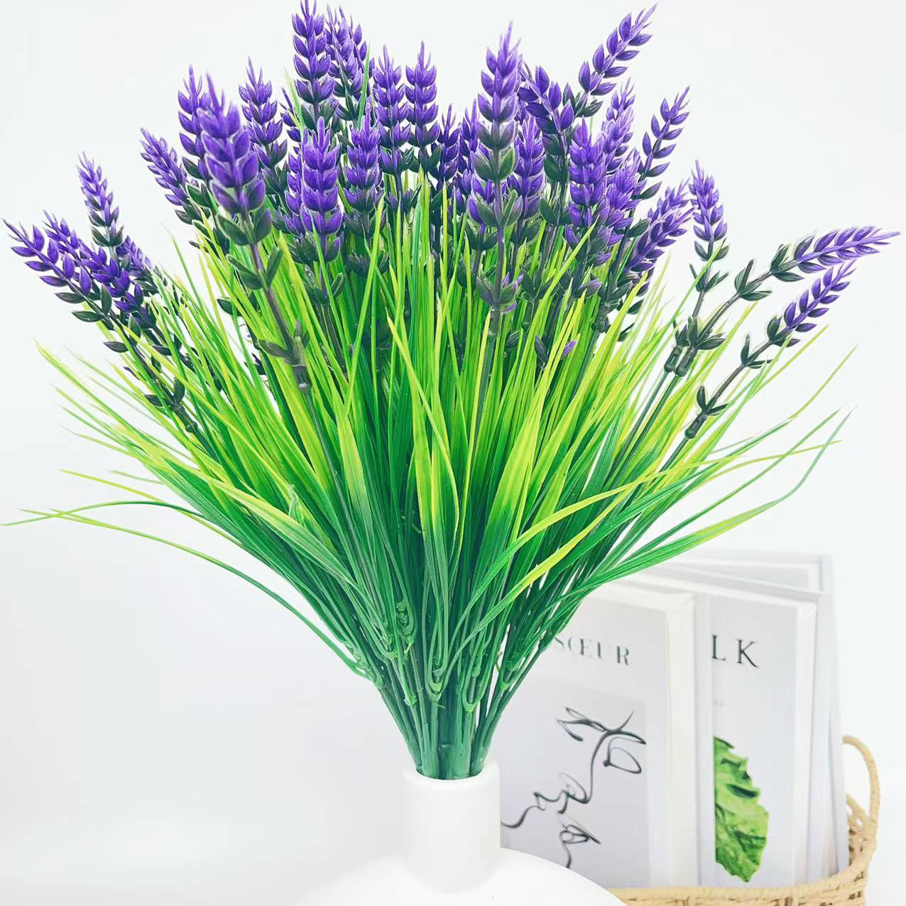 仿真花DIY发饰配件/假花/5朵塑膠花/仿真花/假花批发产品图