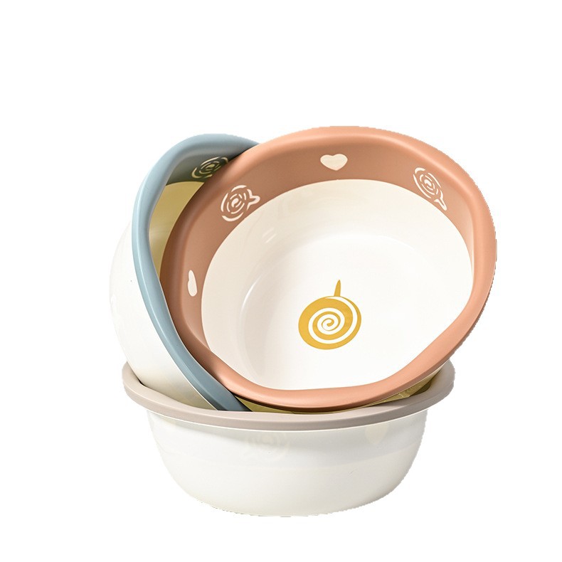 大不锈钢盆/不锈钢盆加厚/不锈钢盆/脸盆/奥氏体型不锈钢多用盆白底实物图