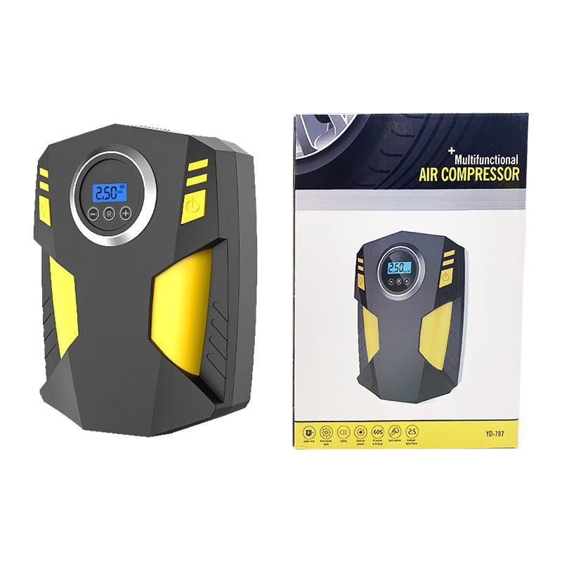 Portable intelligent digital display car air pump, small handheld car air pump, high power air filling machine full figure
