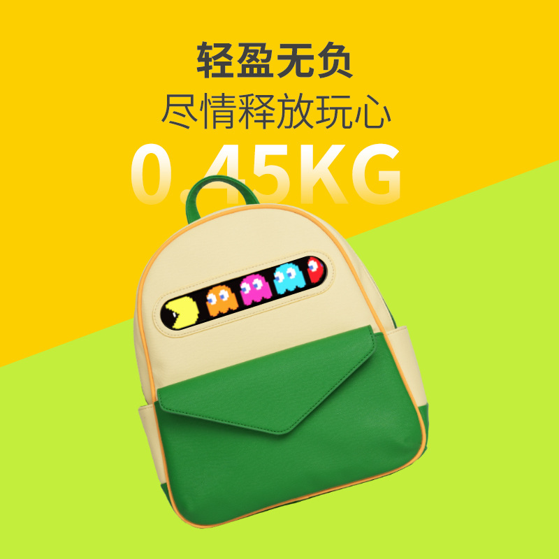 LOY Cross-border new LED light-up girls' backpack, lightweight Bluetooth DIY animation, casual backpack for young students details Picture