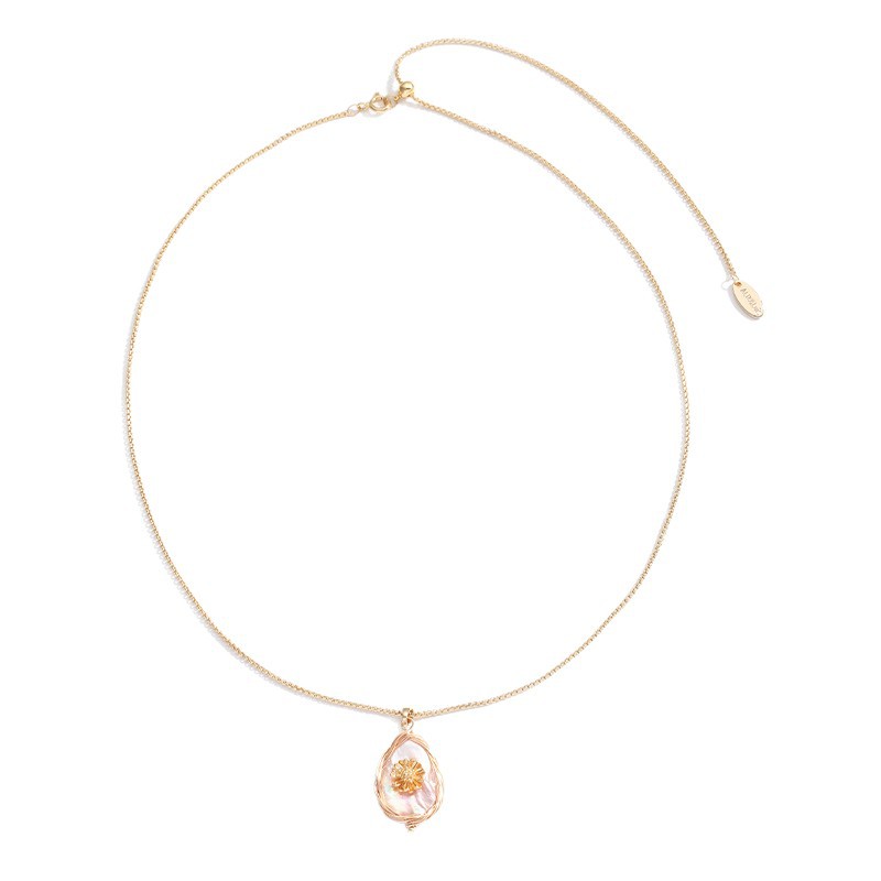 Nasha European and American cross-border copper-plated 18K real gold Baroque pearl necklace, a light luxury and niche long necklace for women Item Picture