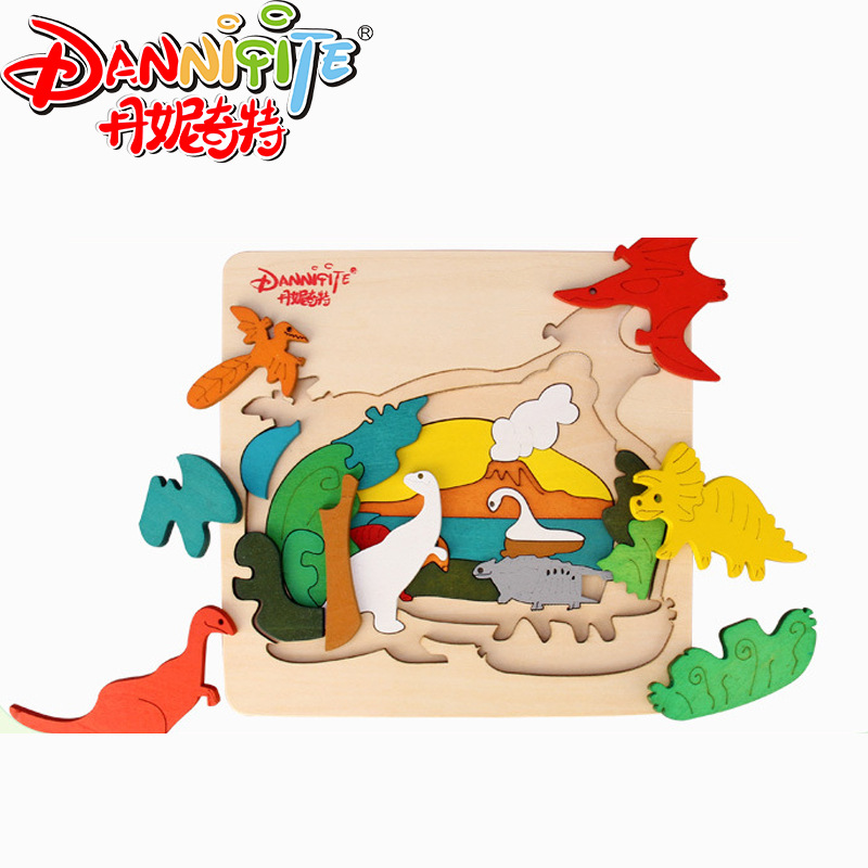 Wholesale of new creative three-dimensional wooden children's toy jigsaw puzzles, infant and toddler teaching AIDS, and multi-layer puzzle toys for intelligence Specification image