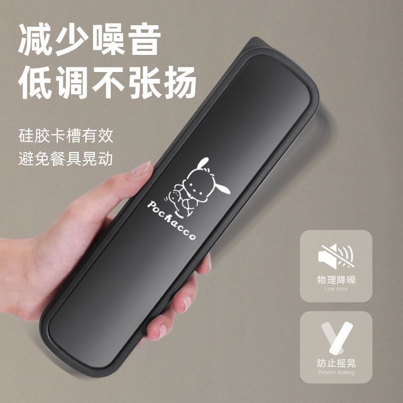 德国不锈钢勺子筷子叉子套装收纳便携餐具三件套成人学生家用产品图