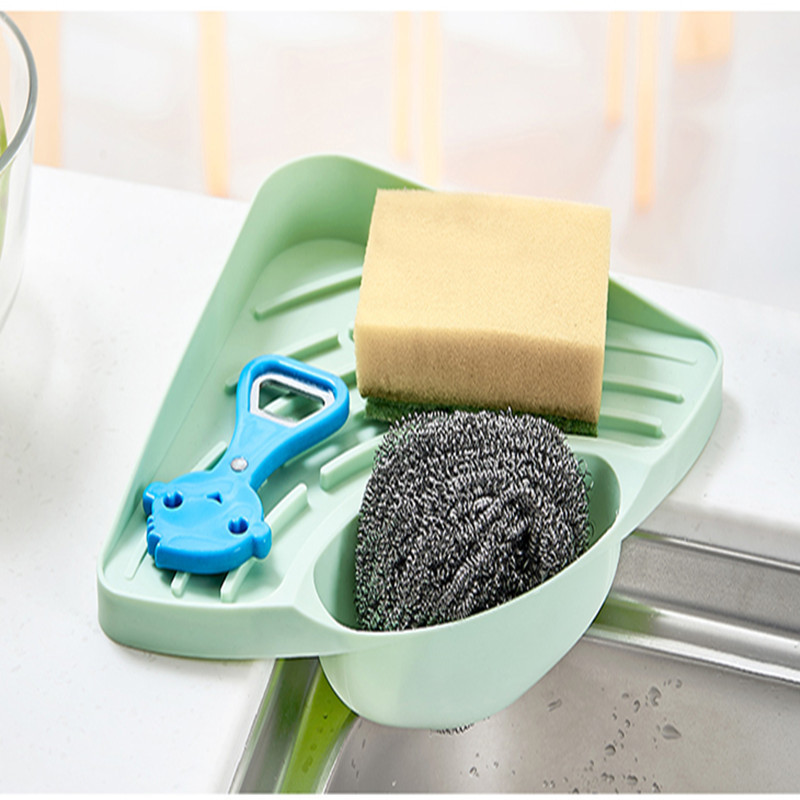 三角形厨房置物架加厚塑料水槽沥水架收纳架沥水篮整理架