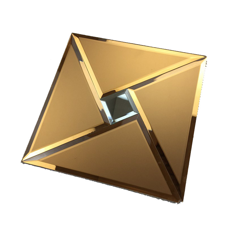 玻璃拼镜马赛克镜面磨边镜墙贴电视背景墙瓷砖电视墙蒙砂无缝拼接白底实物图