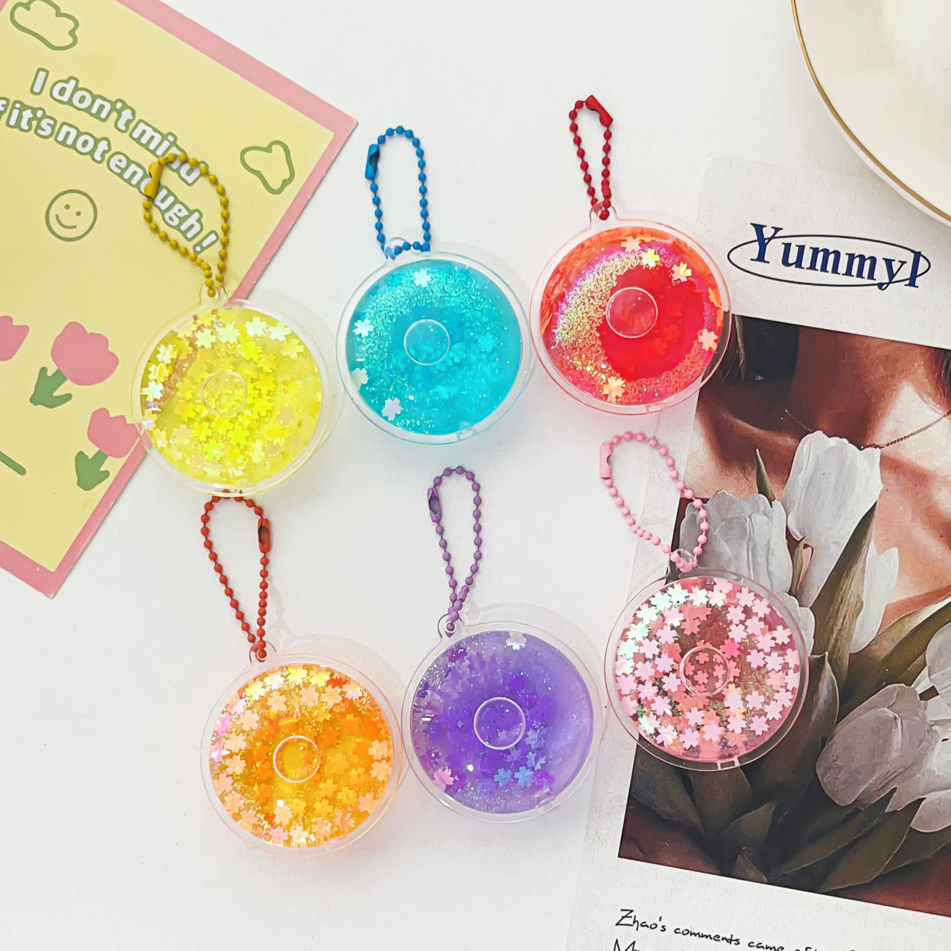 滴油/手工锆石配件/玉吊坠/不对称蝴蝶小配件/流苏细节图