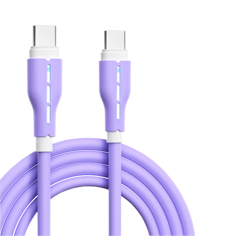 120W fast charging dual Type-C data cable PD compatible with Apple 15/14, Huawei Honor, Android 6A flash charger cable Item Picture