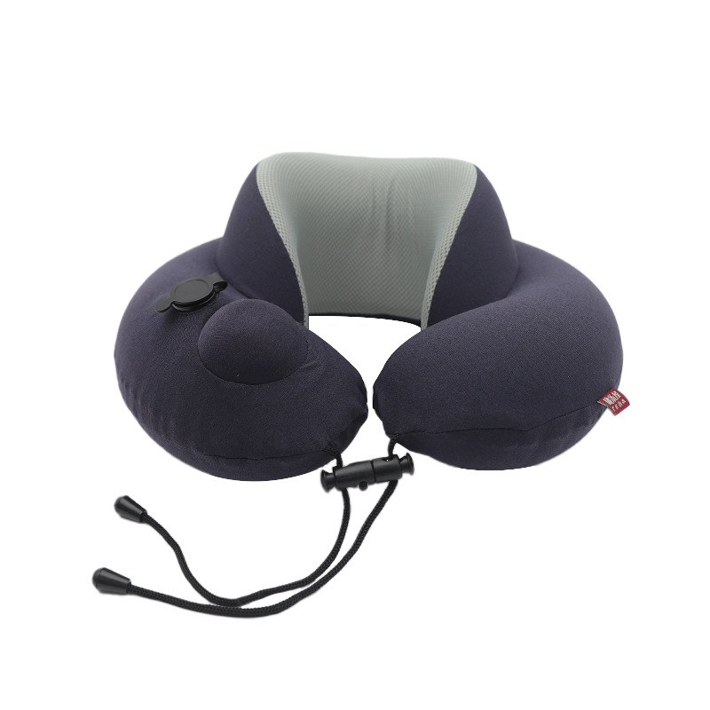 Simple and modern cationic U-shaped pillow, Kanglewu double-layer compression inflatable neck pillow gift box set travel neck pillow Item Picture