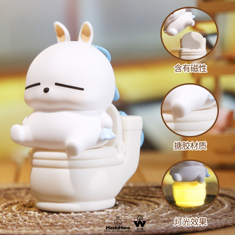 Genuine Rogue Rabbit illuminated keychain accessory, cute cartoon pimple doll, girls' gift bag pendant Application Scenario