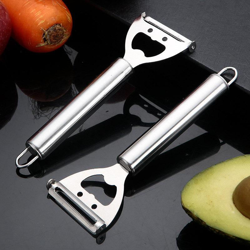 Stainless steel peeler, smiling face peeler, fruit and vegetable peeler, potato grater, double-head peeler, household peeler Application Scenario