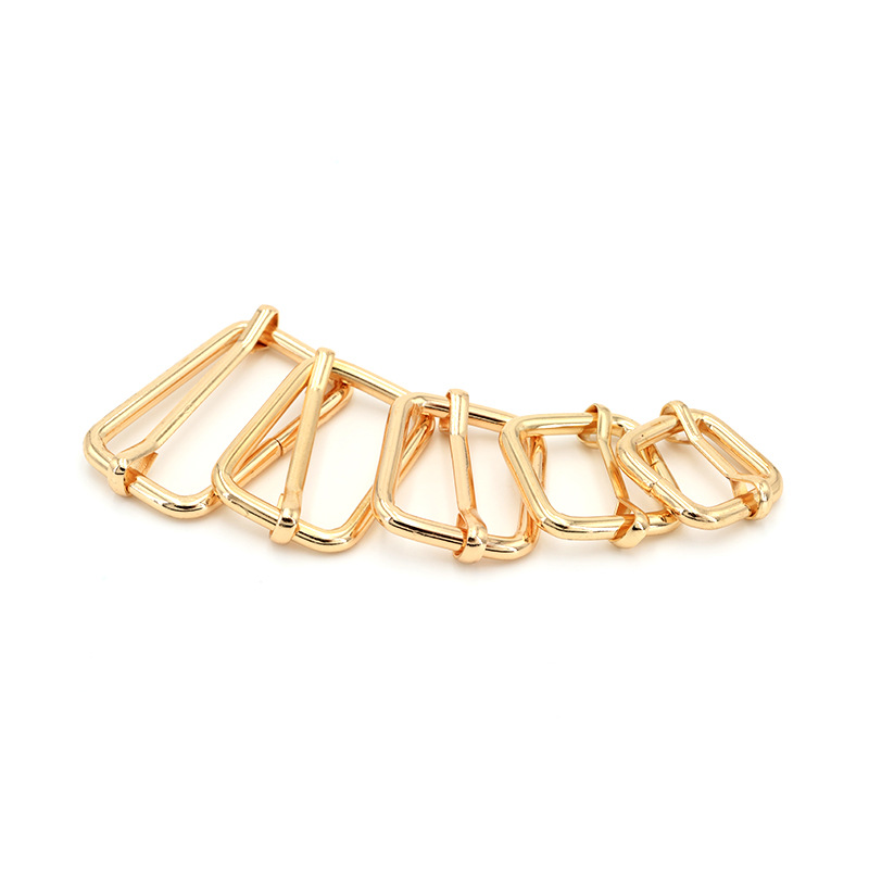 High-end iron wire V-shaped buckle, mini three-position adjustable buckle, thickened day buckle, backpack shoulder strap, diy pull core buckle Item Picture