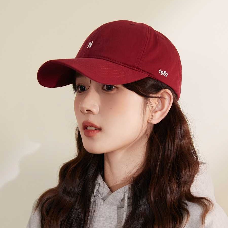 Red wheat straw baseball cap, sun hat, straw hat classic style