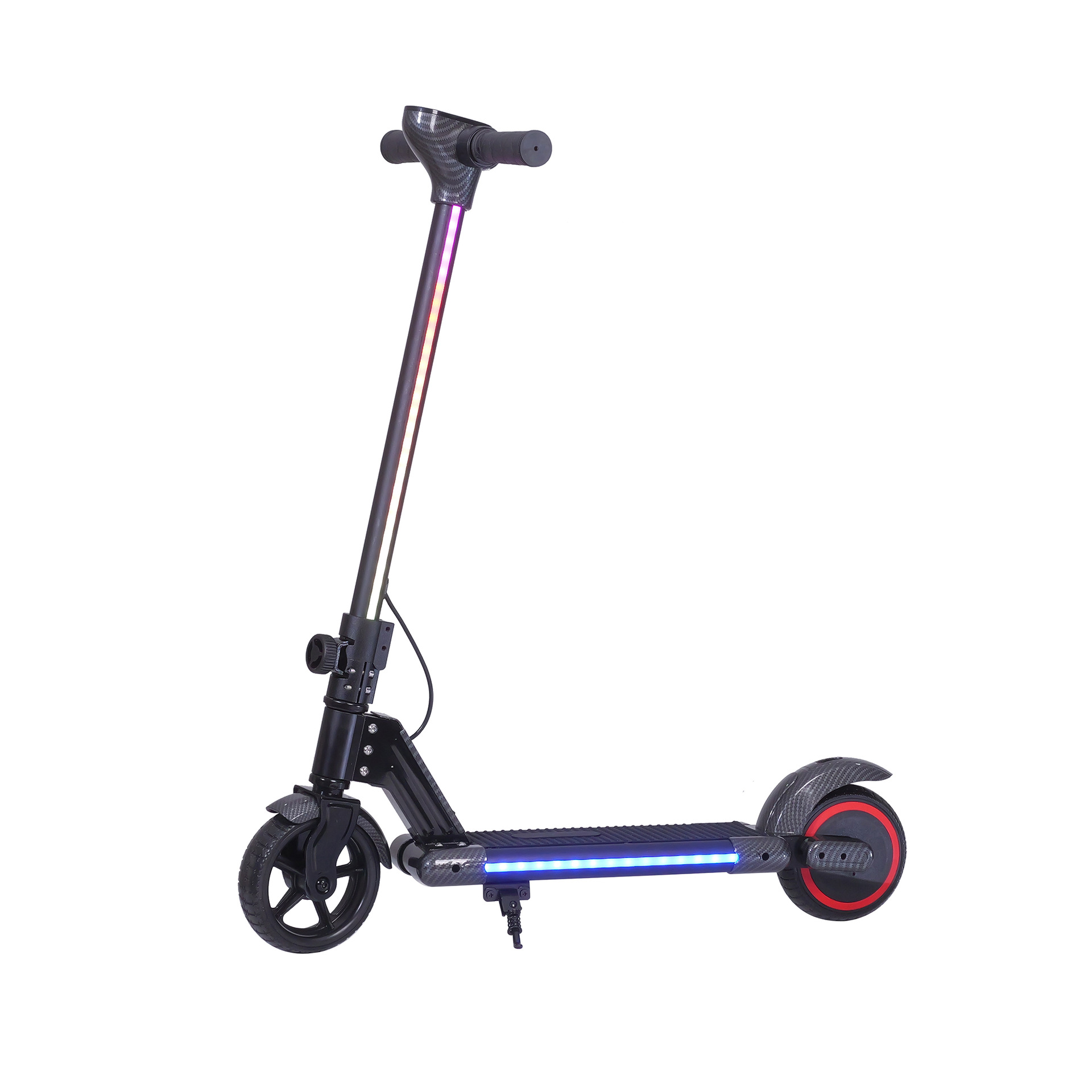 Cross-border supply of high-appearation-level children's toy cars, foldable and portable two-wheeled scooters with colorful lights and display electric vehicles Item Picture