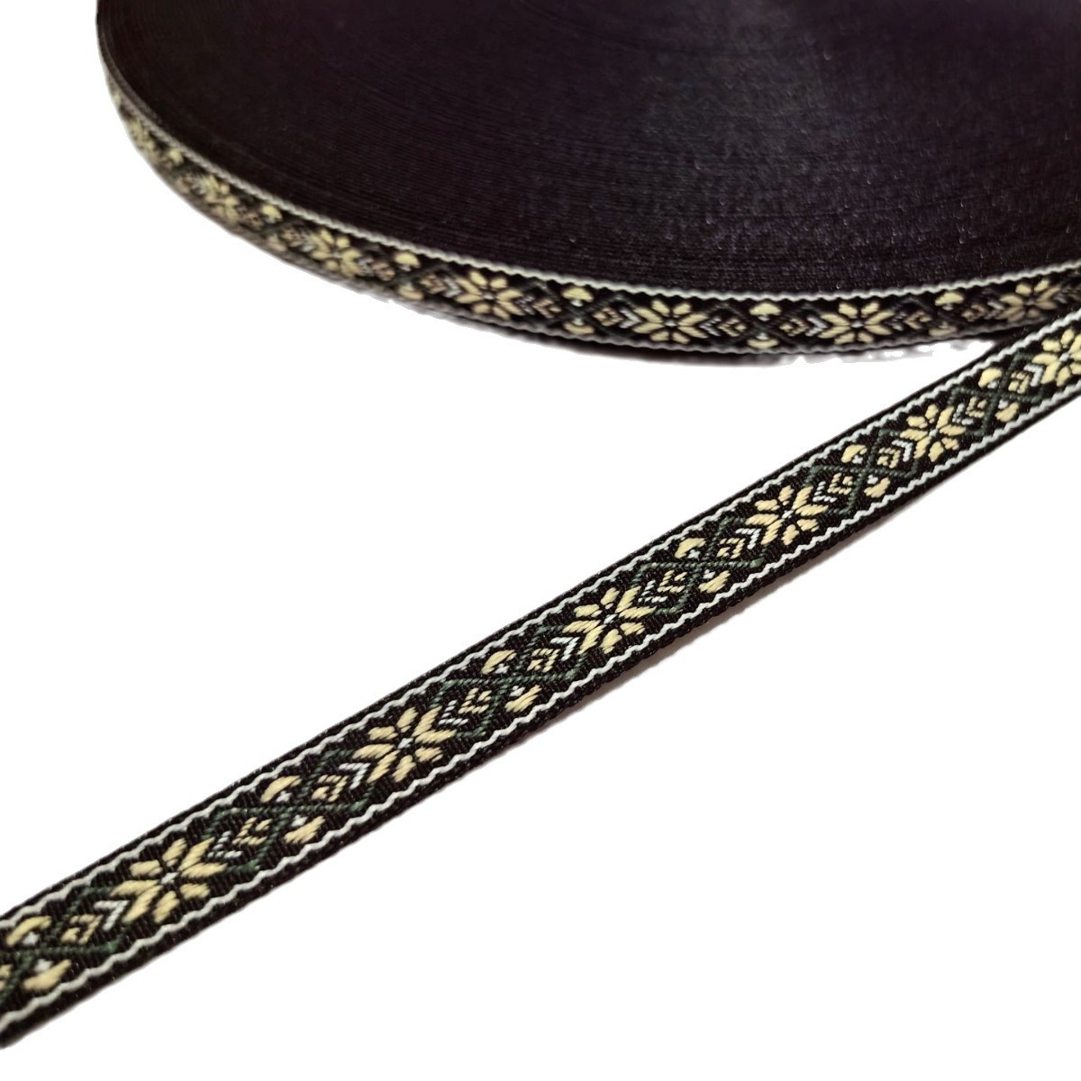 تطريز يدوي من طراز Dy Black Plas، مزود بشريط شعر، مع حزمة حزامية جانبية لملابس العرض Item Picture