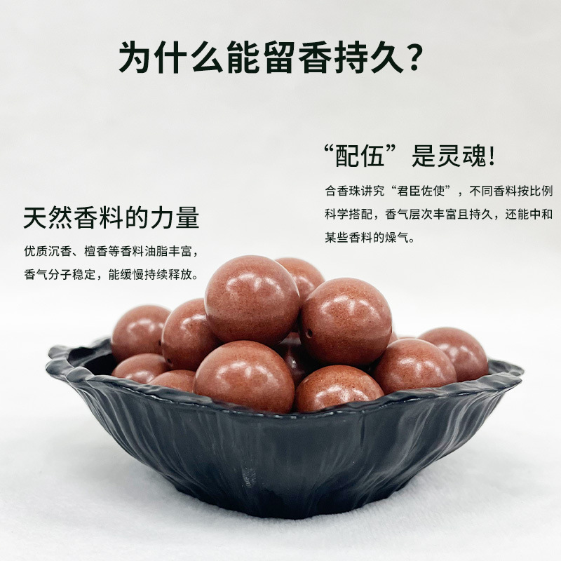 Factory wholesale of natural medicinal herbs, ancient medicinal incense beads, DIY Empress Dowager live-streaming bestsellers, handcrafted incense bead Buddha details Picture
