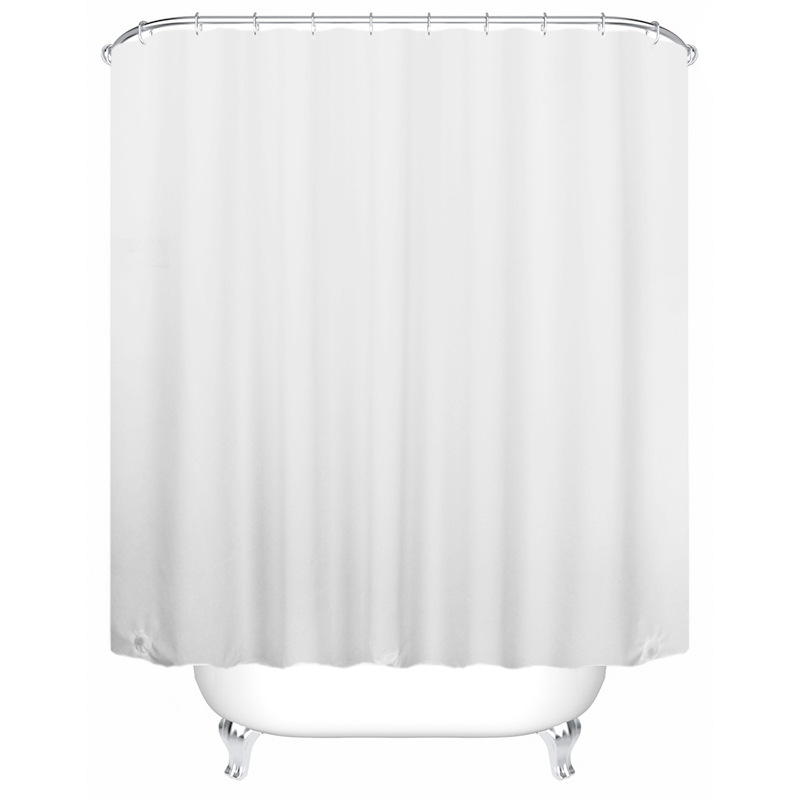 浴帘防水布纯色浴室卫生间保暖帘子加厚窗帘隔断遮光淋浴挂帘白底实物图