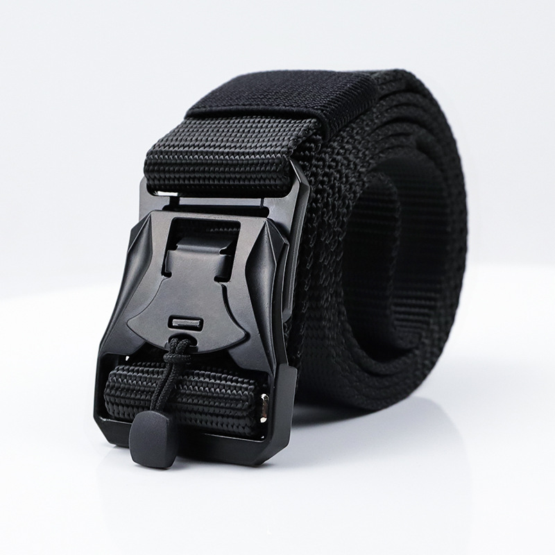 跨境货源军迷战术内腰带男士尼龙帆布腰带军训腰带户外休闲皮带图