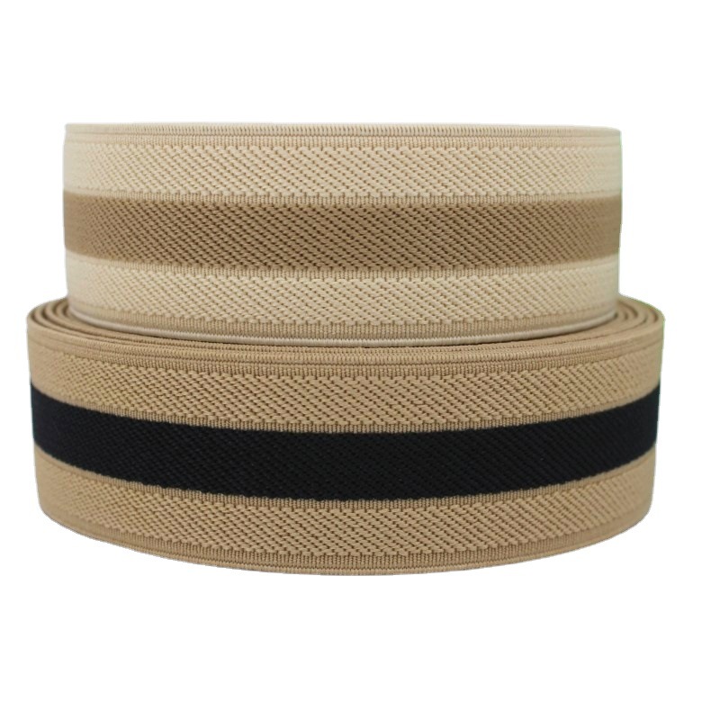 Fabricante en stock 35mm de ancho single interdiagonal rayas elásticas bandas elásticas zapatos sombreros bolsos ropa accesorios multiusos Item Picture