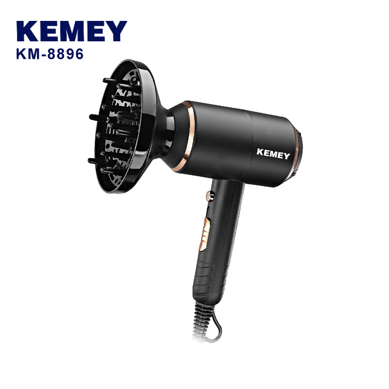 Komy secador de pelo KM-8896 hammer estilo triple bloque regulador soplador de aire de alta potencia secador de pelo doméstico para peluquería