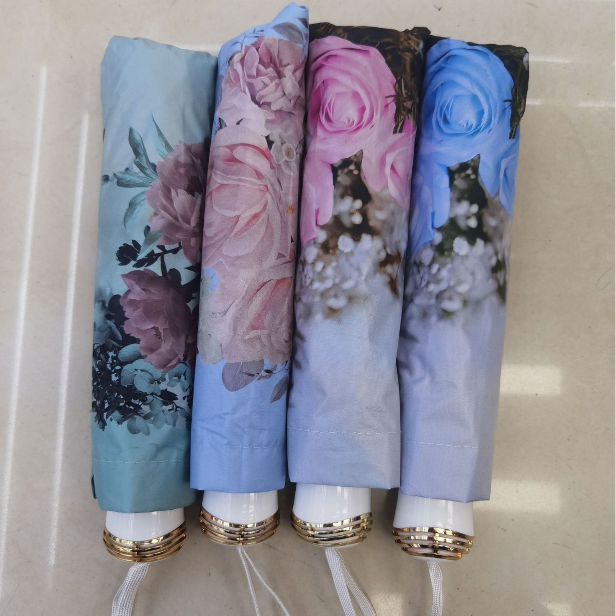 High appearance level rose umbrella, all-weather and all-weather sunshade umbrella, sun protection and UV protection umbrella, high appearance level folding umbrella for girls details Picture