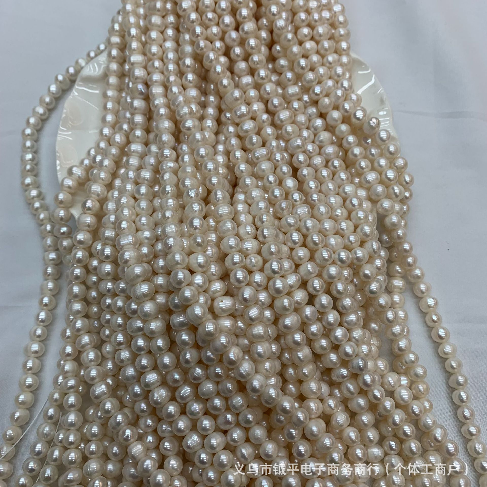 7-8mm冲天然淡水珍珠米珠DIY手工饰品配件首饰手链