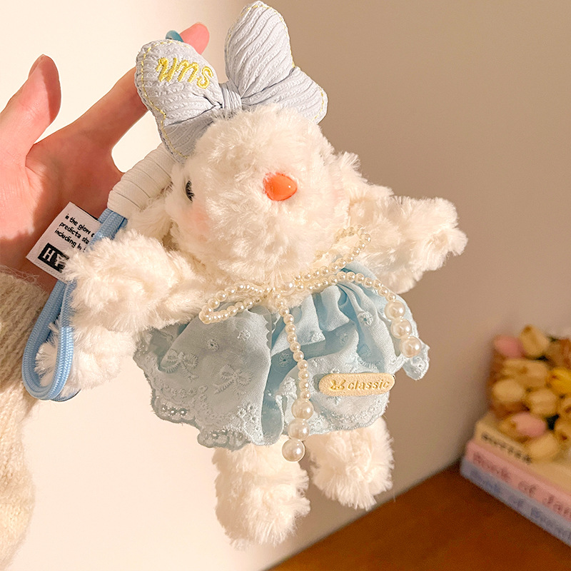 Princess-style cartoon rabbit dolls, girls' gifts, plush toys, keychains, pendants, bags, decorations, plush Specification image