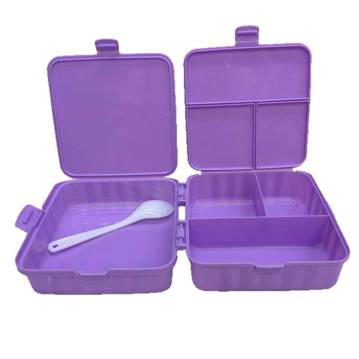 Square plastic lunch box, office worker lunch box, portable new product, cross-border simple lunch box details Picture