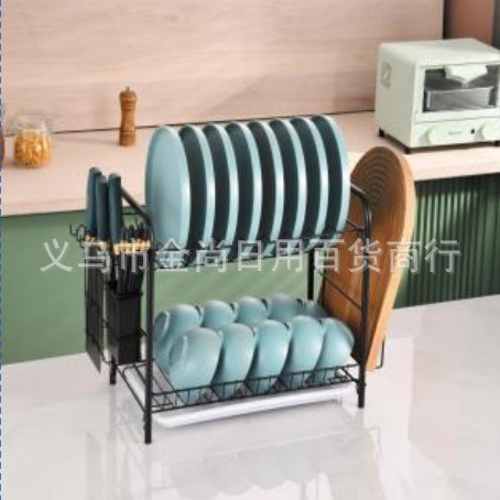 Stainless steel double-layer and triple-layer bowl and plate draining rack, knife rack, chopstick holder, cutting board, storage rack, seasoning rack and storage rack