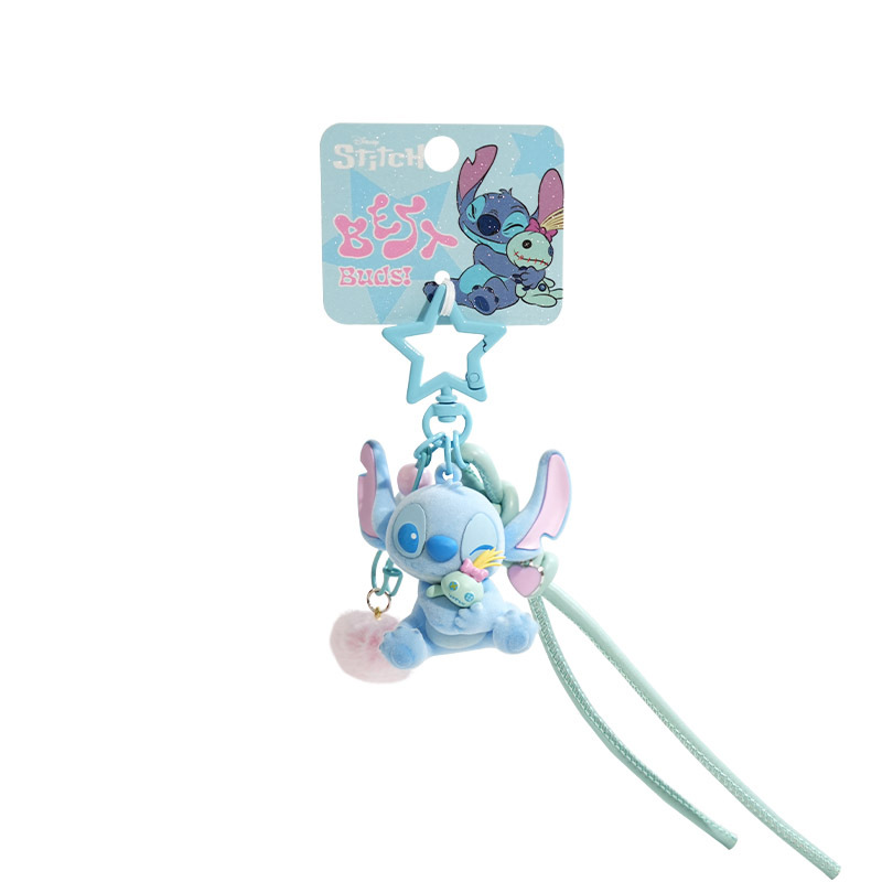 Authentic cartoon Stitch plush heart hug keychain, exquisite and cute doll doll, couple bag pendant Item Picture
