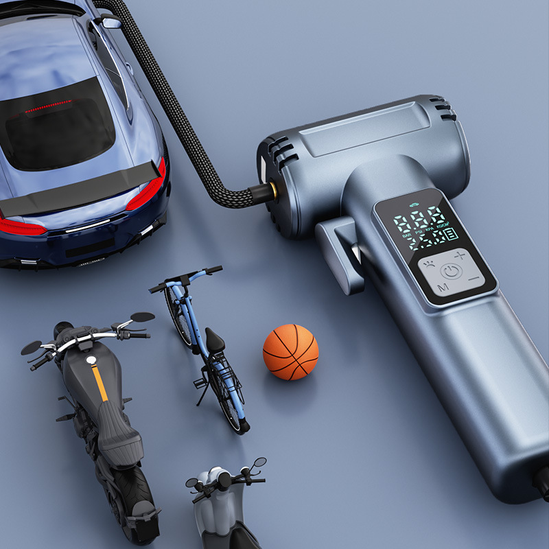 Vehicle-mounted wireless air pump, portable air pump for cars, electric car tires, high-pressure air pump, inflation box details Picture