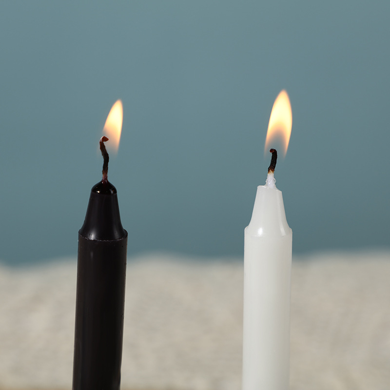 12支盒装网红彩色长杆蜡烛批发家用停电应急照明蜡烛跨境亚马逊细节图