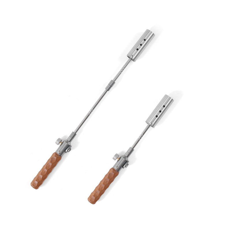 户外便携式可拆卸喷枪家用不锈钢烧猪毛烤火器露营烧烤点炭白底实物图