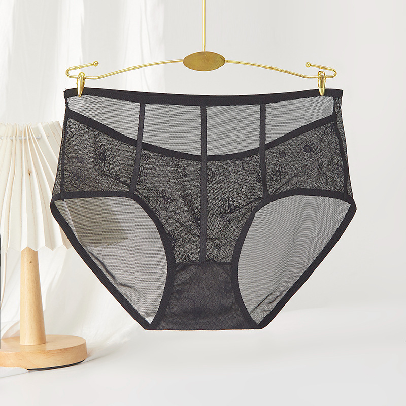 Best-selling French girl pure desire lace high-end sexy low-waisted seamless lace underwear, ladies' seductive triangle pants details Picture