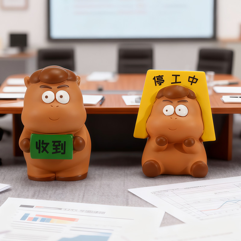 Pure ox and horse workplace guide blind box, funny and creative office desk decoration, cute and fun resin decoration blind box for the Year of the Horse Specification image