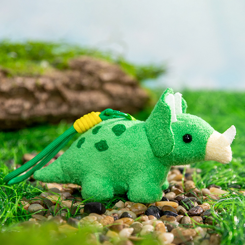 Jurassic Fierce Sweetheart Dinosaur plush pendant, children's birthday gift, Tyrannosaurus rex Triceratops ground promotion gift batch Application Scenario