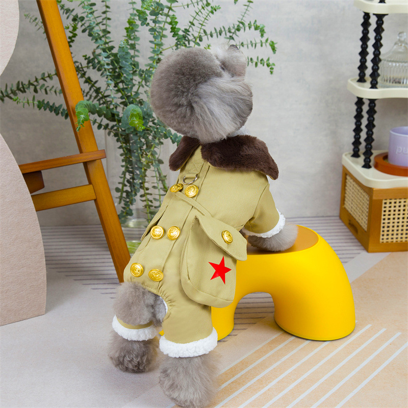 New autumn and winter dog Northeast cold-proof cotton coat, Teddy Bichon, small dog and cat pet clothing manufacturer in stock Specification image