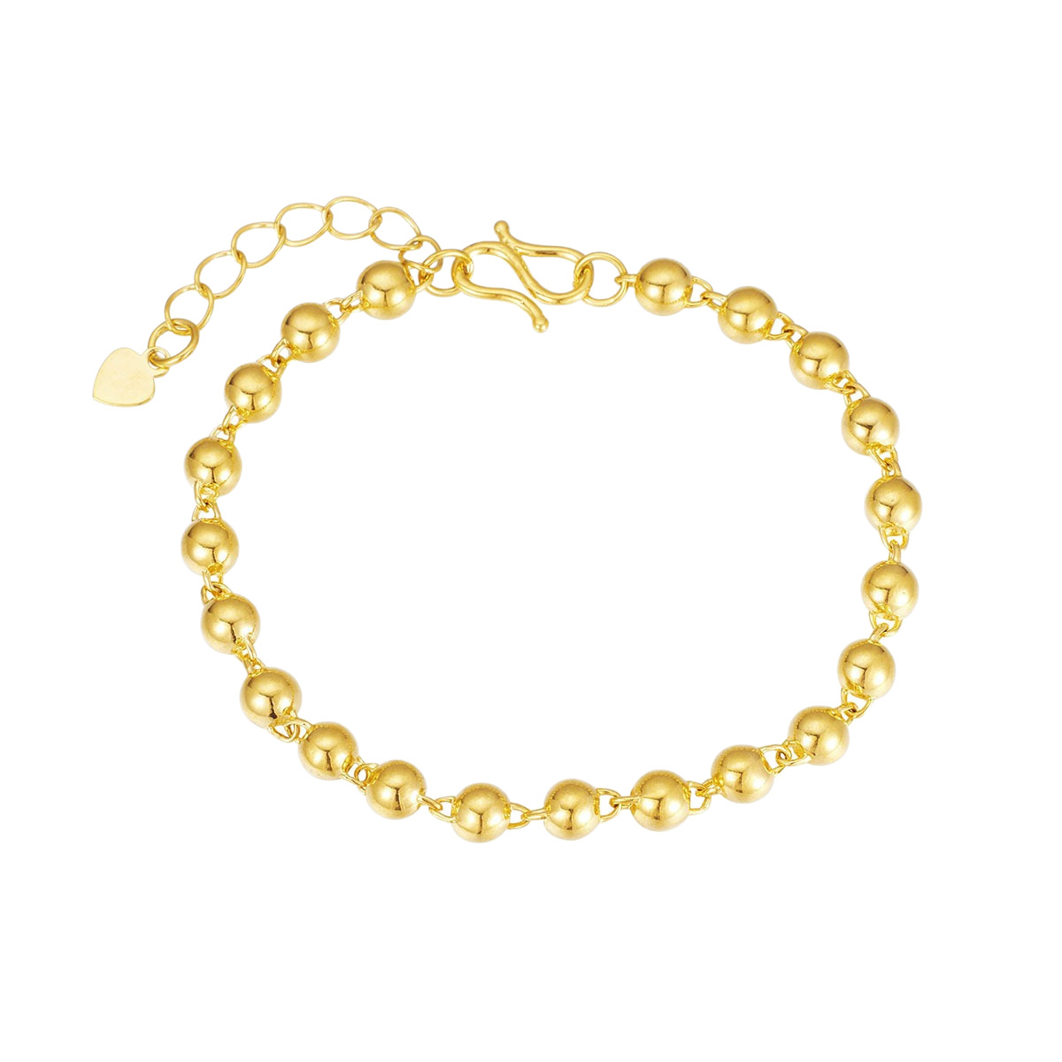 The new simple copper gold-plated bead bracelet is versatile and fashionable. It is the same as the new Chinese-style peace bead bracelet on Douyin Item Picture