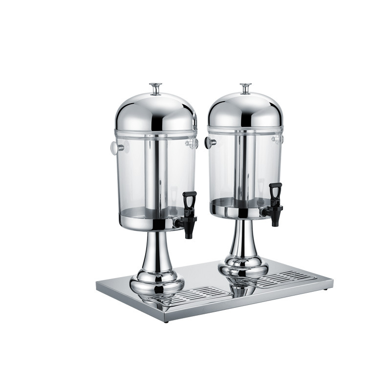Stainless steel juice bowl, single head, double head and triple head cold drink machine, restaurant cold preservation juice machine details Picture
