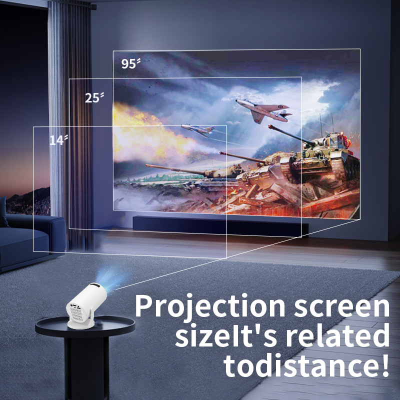 M5pro transfronterizo hogar micro portátil mini proyector hd hogar inalámbrico cable pequeño teléfono móvil proyección Specification image