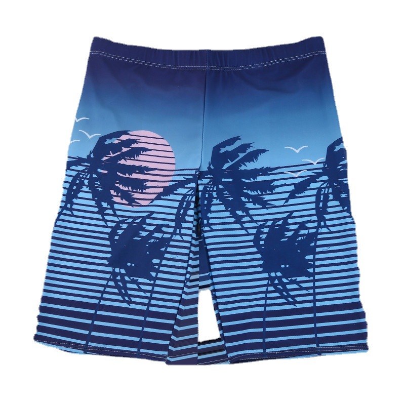 Factory direct sales of beach swimming trunks, 5-point men's summer long legs, large size, loose, 200 pounds men's hot spring swimming trunks wholesale YK103001 Item Picture